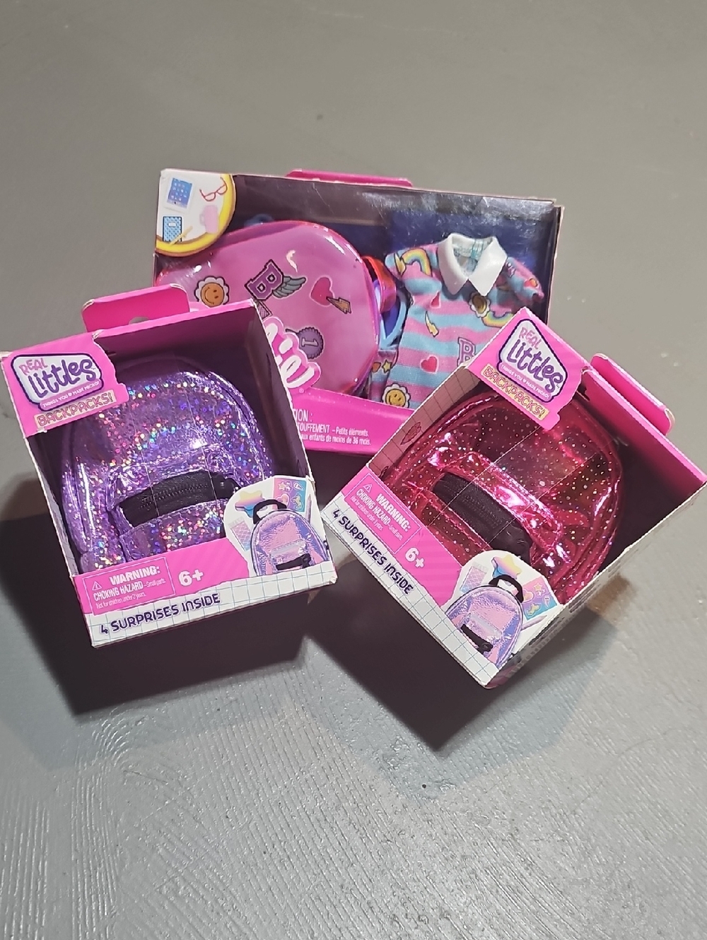 NIB Back To School Barbie Fashion & Real Littles Mini Backpack Bundle